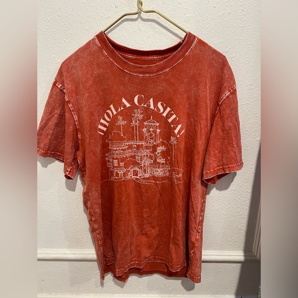 Disney Red Short Sleeve Tee with Graphic Design - Picture 1 of 3